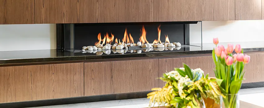 Double-height Fireplace Design Refurbishment in Portage, Michigan